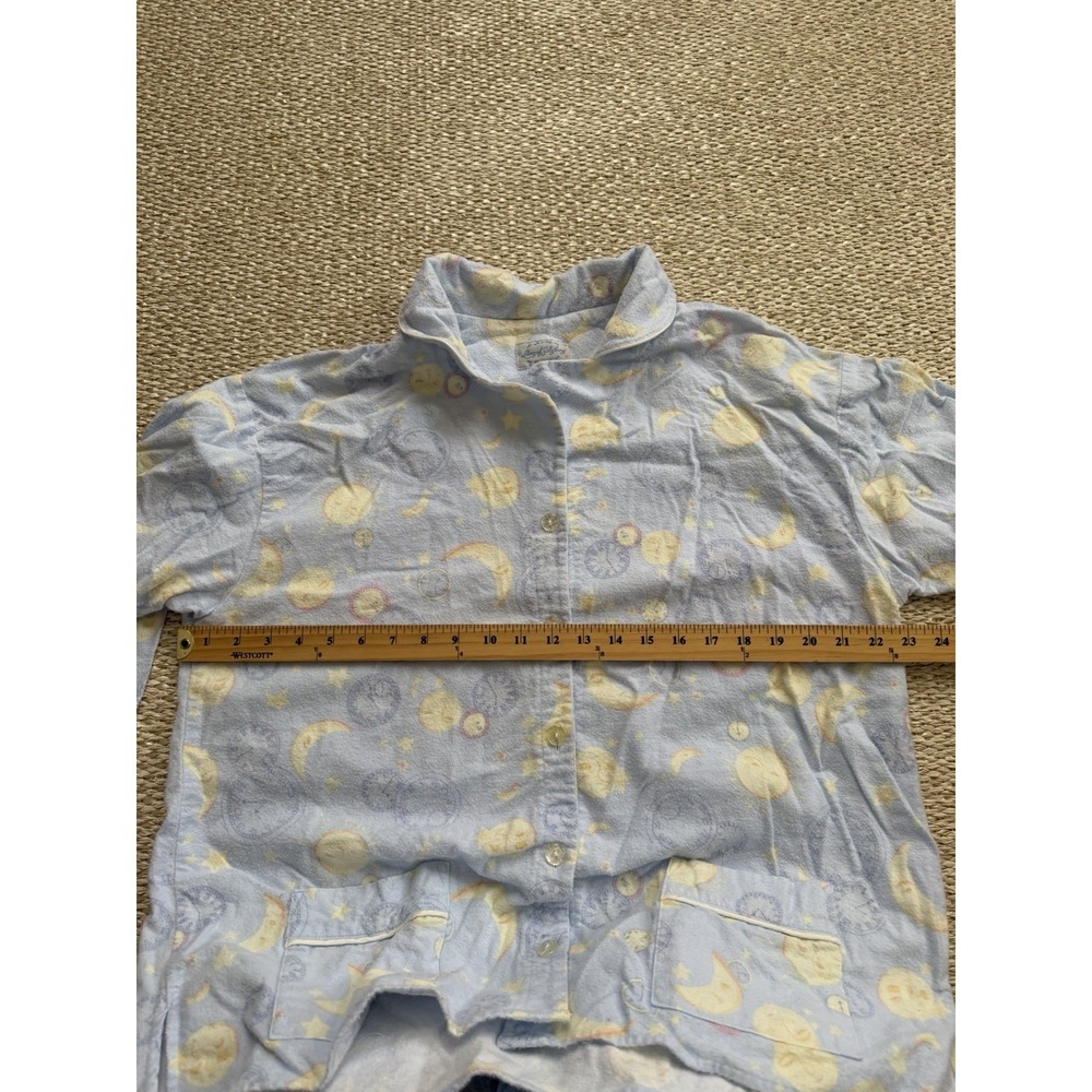 lanz of salzburg flannel Pajama Set. Large Flannel. Celestial Print - Picture 5 of 8